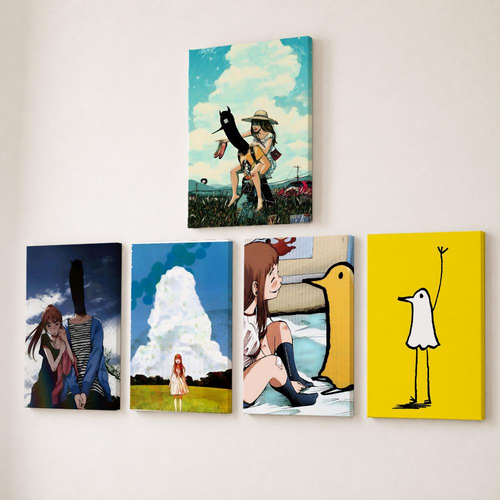 Canvas Wrap Ready - G-Goodnight Punpun Anime Tablosu Kaligrafi HD