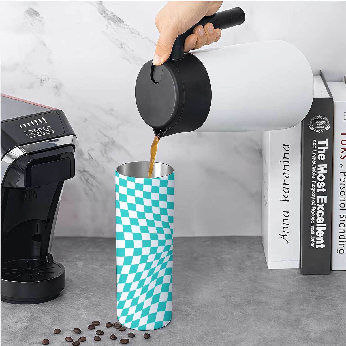 1 adet 20oz Teal ve Beyaz Kare - Tumbler 20Oz White incelemesi ve fiyatı